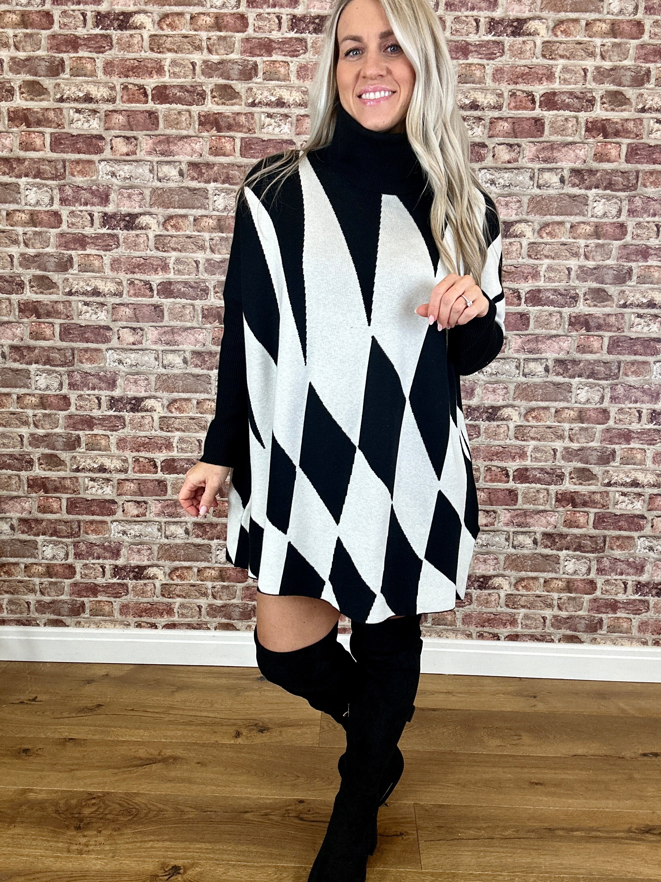Harlequinn Jumper Dress - Image 9