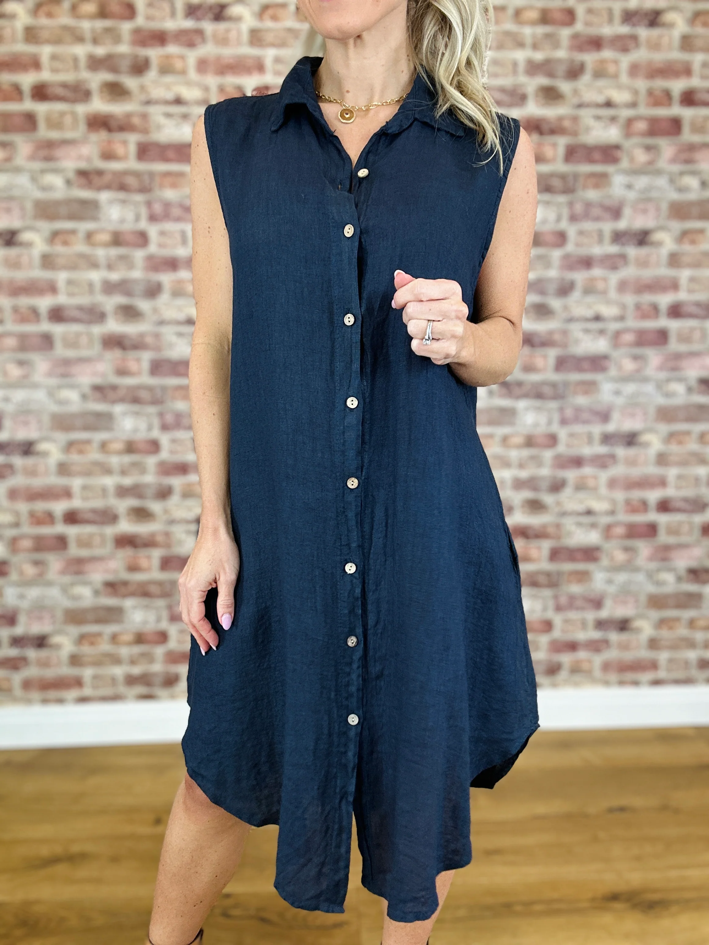 Neptune Italian Linen Dress - Image 8