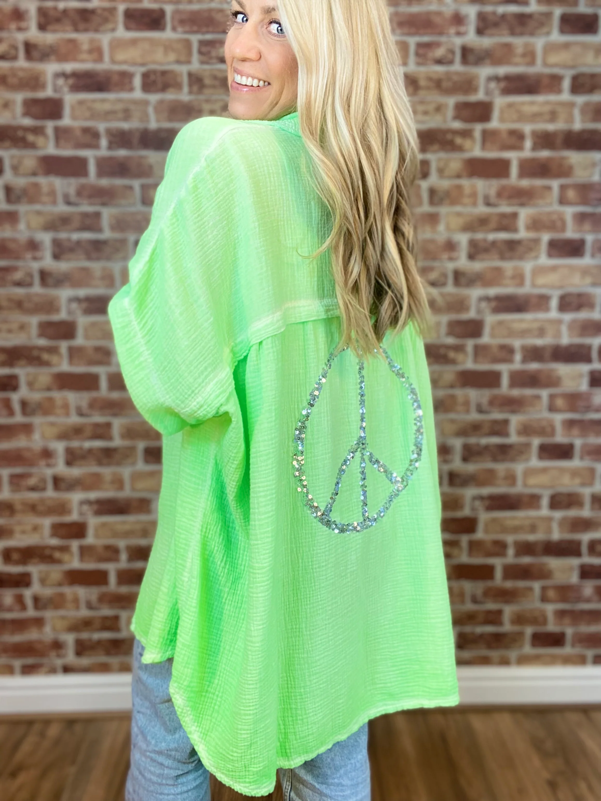 Peace Out Waffle Shirt - Image 5